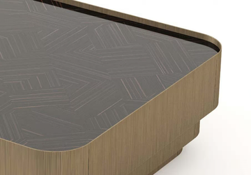 HIS - Low square wood veneer coffee table by Stylish Club - view 3